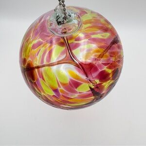 Large Hanging Art Glass Orb Sphere Witches Ball 16 inch circumference